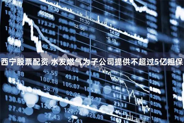西宁股票配资 水发燃气为子公司提供不超过5亿担保